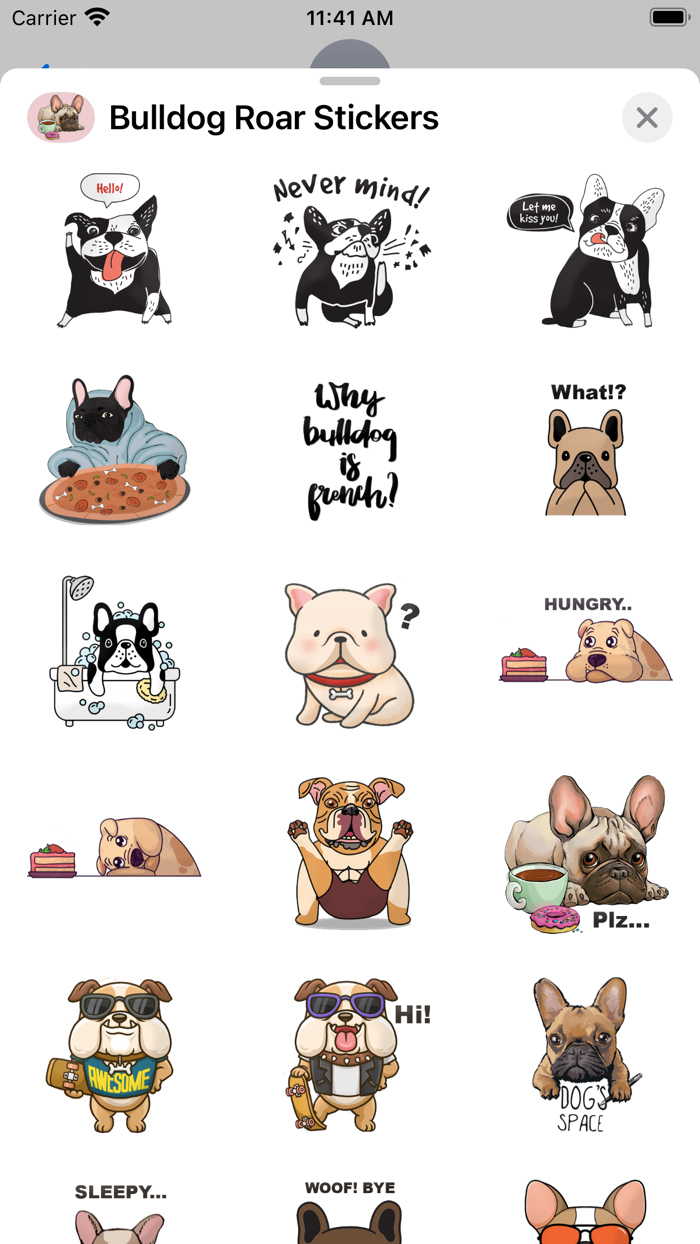 Bulldog Roar Stickers