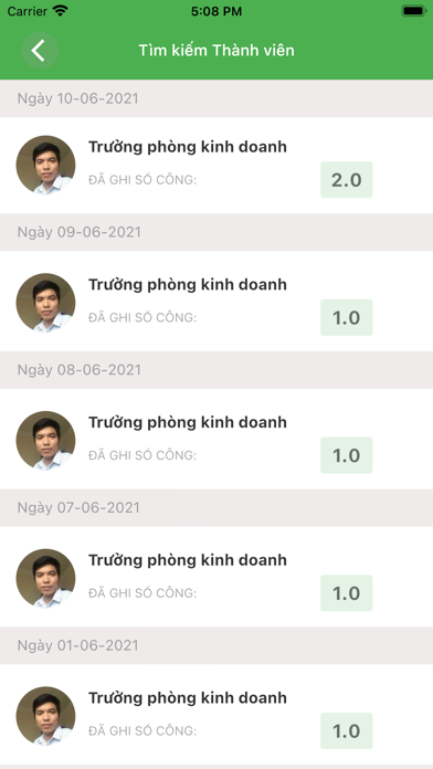 Sổ Chấm Công screenshot 4