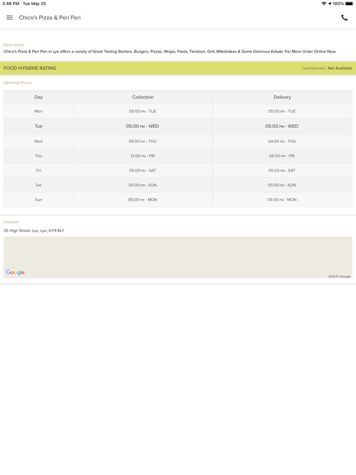 Chicos Pizza And Peri Peri