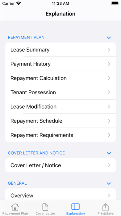 Rent Repayment Plan screenshot 2