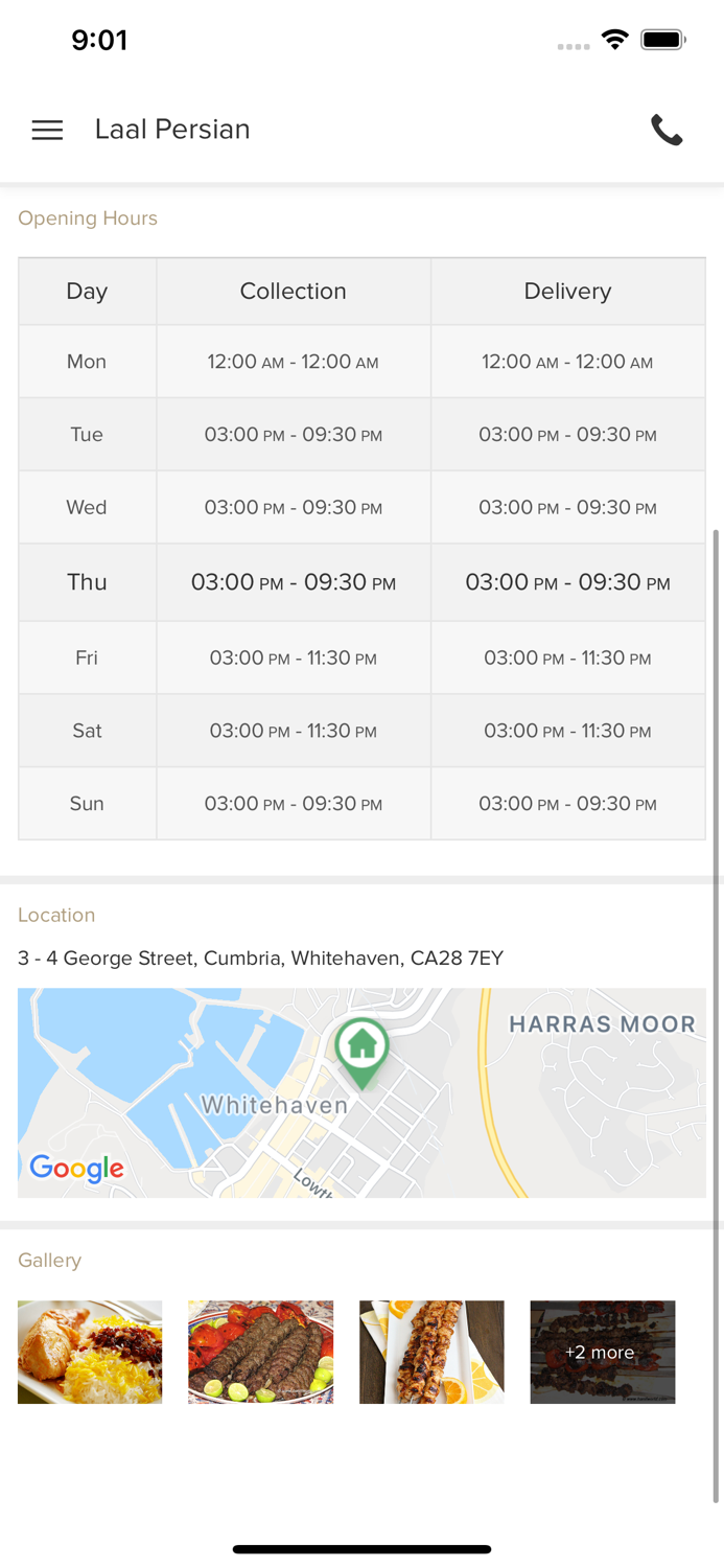 Laal Persian Whitehaven