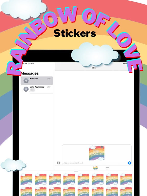 Rainbow of love stickers screenshot 2