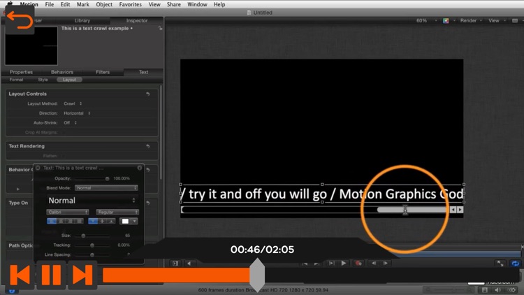 Animating Text For Motion