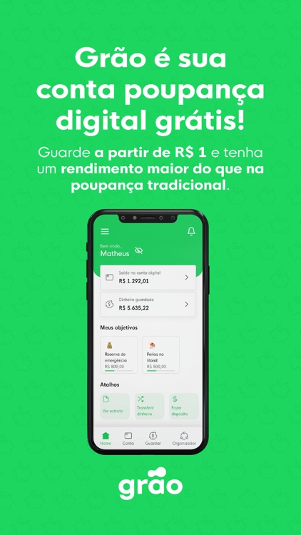 Grão: App pra guardar dinheiro