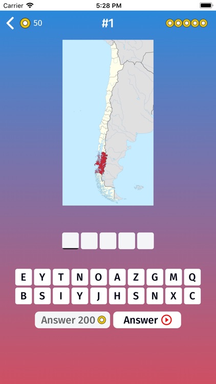 Chile: Provinces Map Quiz Game