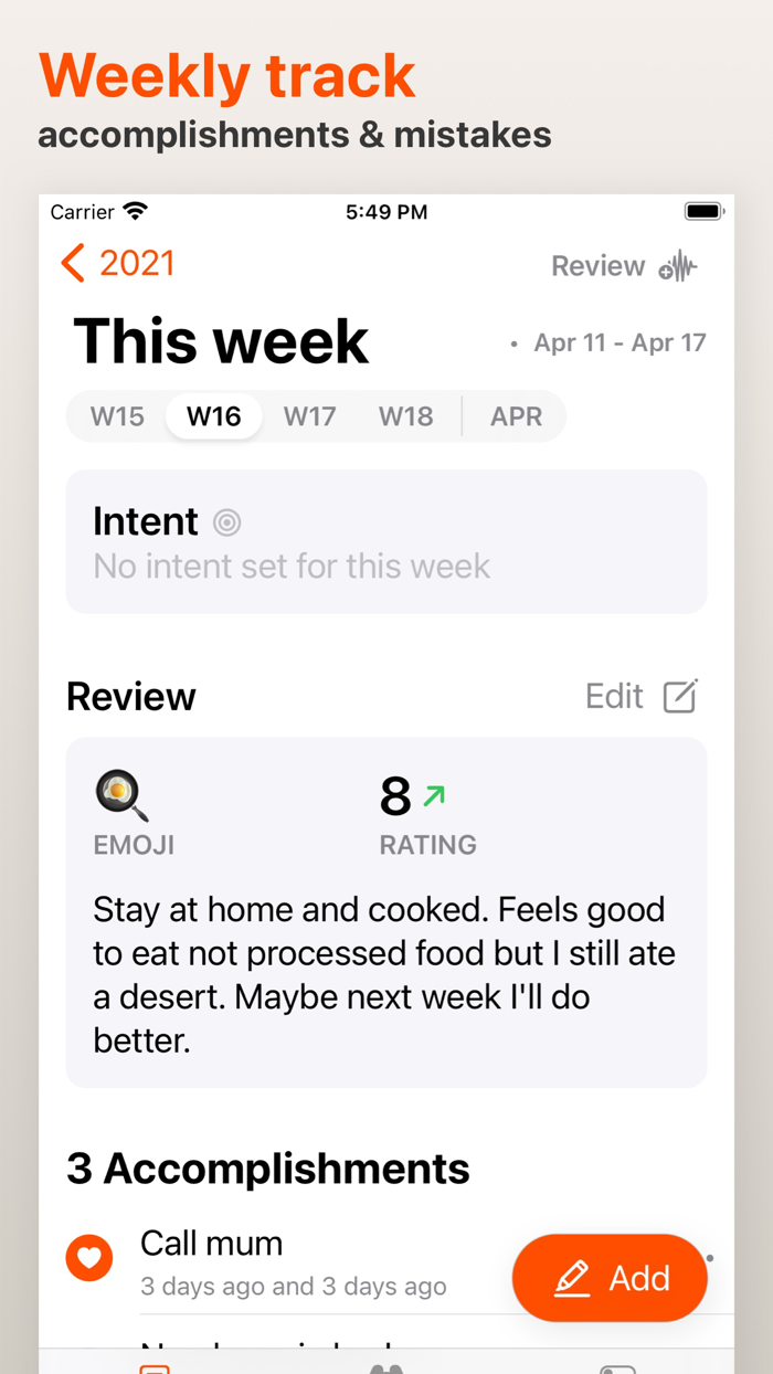 Meta Journal Accomplishment
