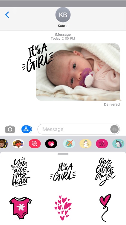 It's a Girl! iMessage Stickers