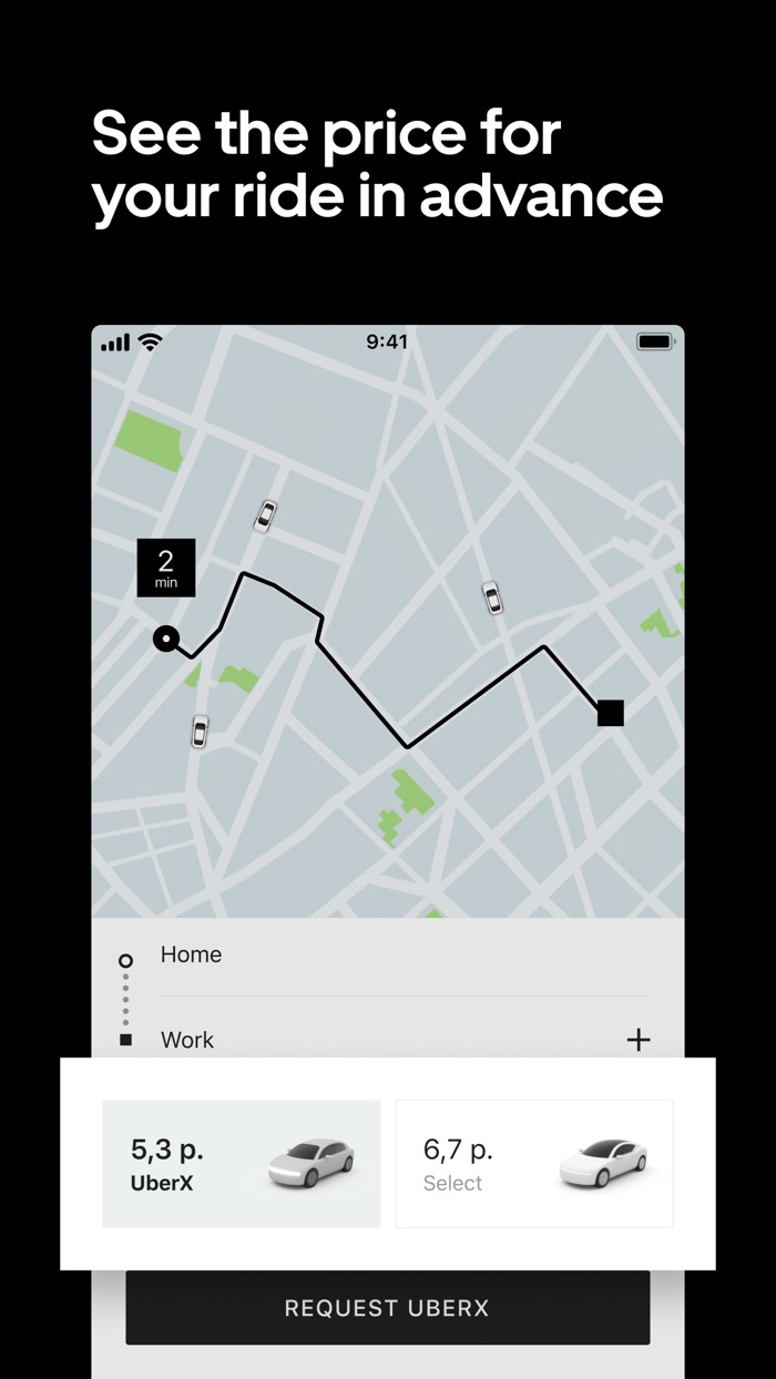 Uber BY — request taxis