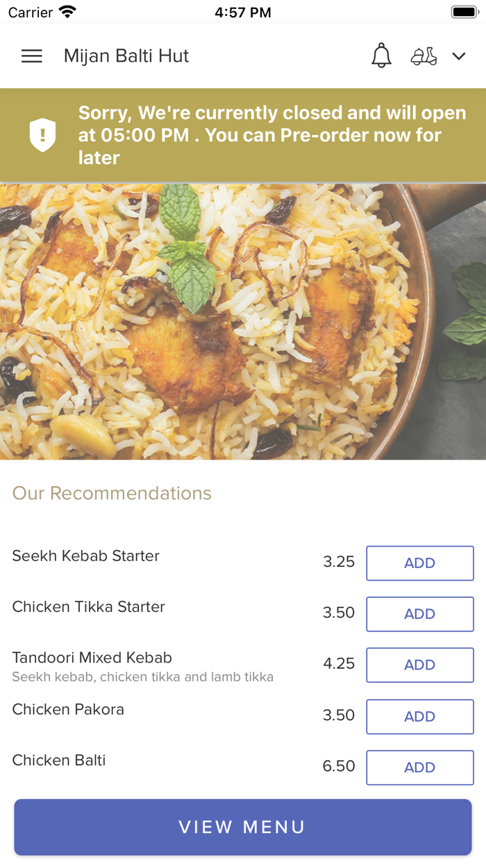 Mijan Balti Hut Birmingham