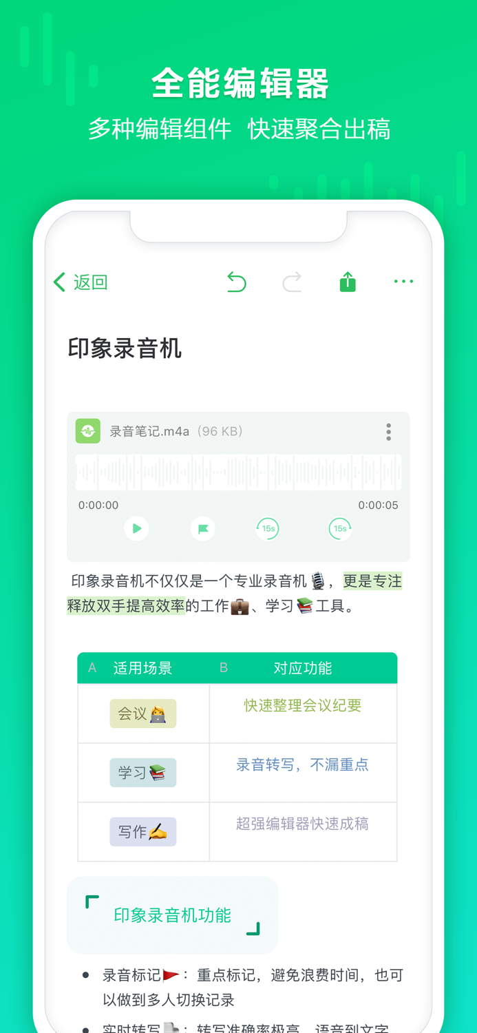 印象录音机-语音笔记录音转文字
