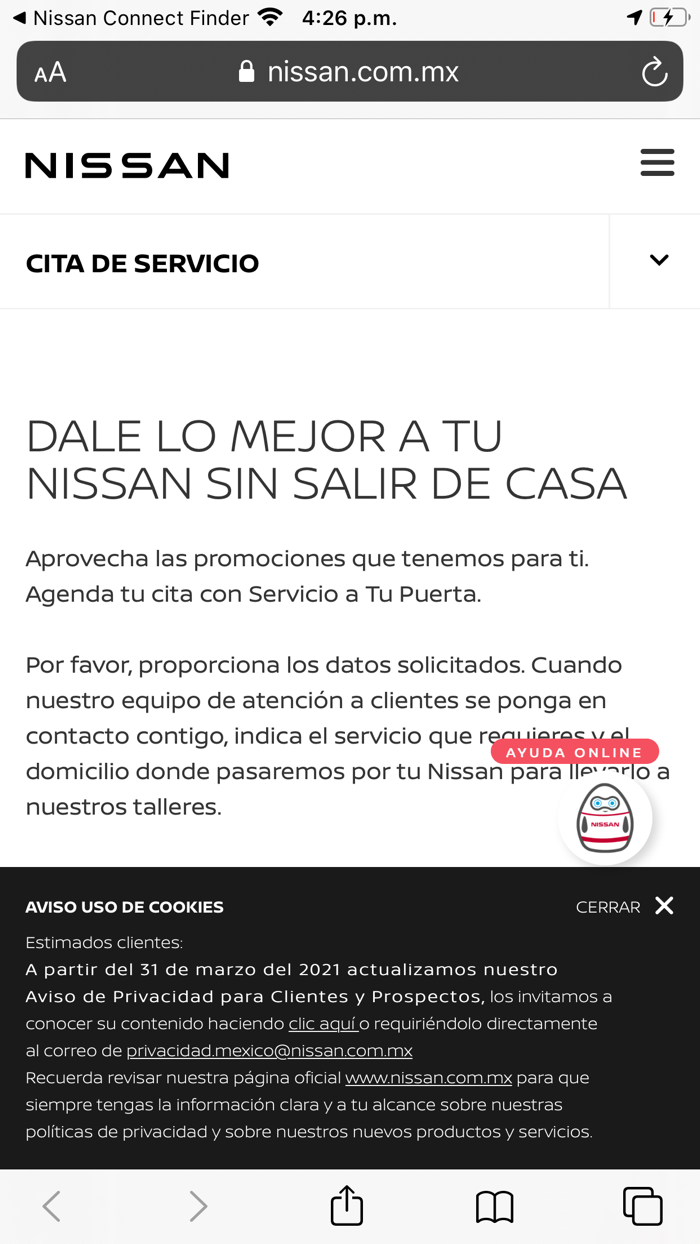 NISSANCONNECT FINDER