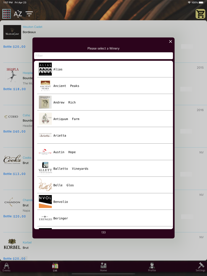 Redlands Country Club Wine