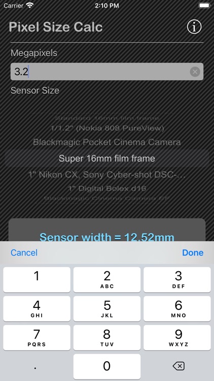 Pixel Size Calculator