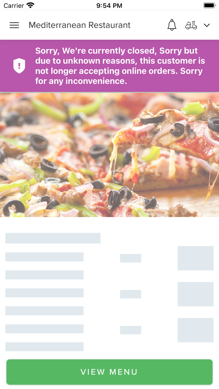 Mediterranean Restaurant.