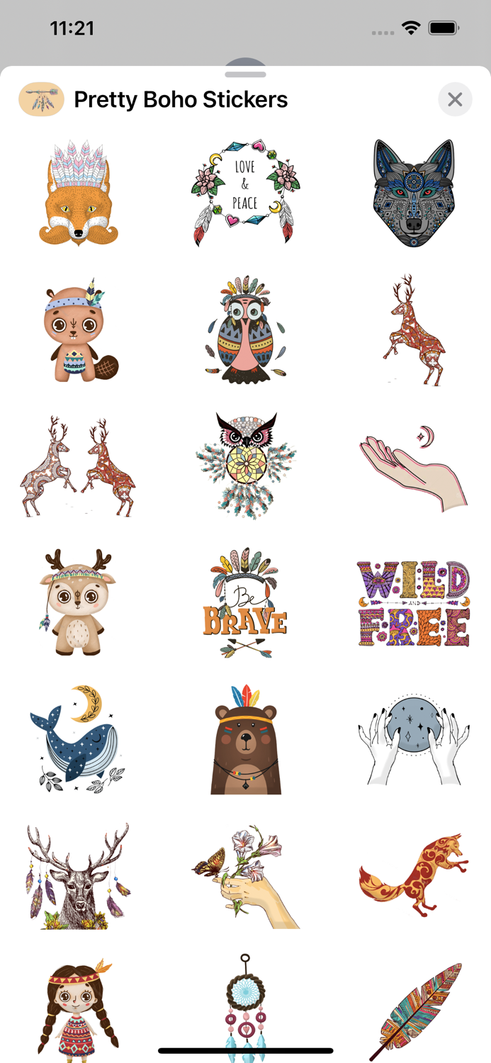 Pretty Boho Stickers