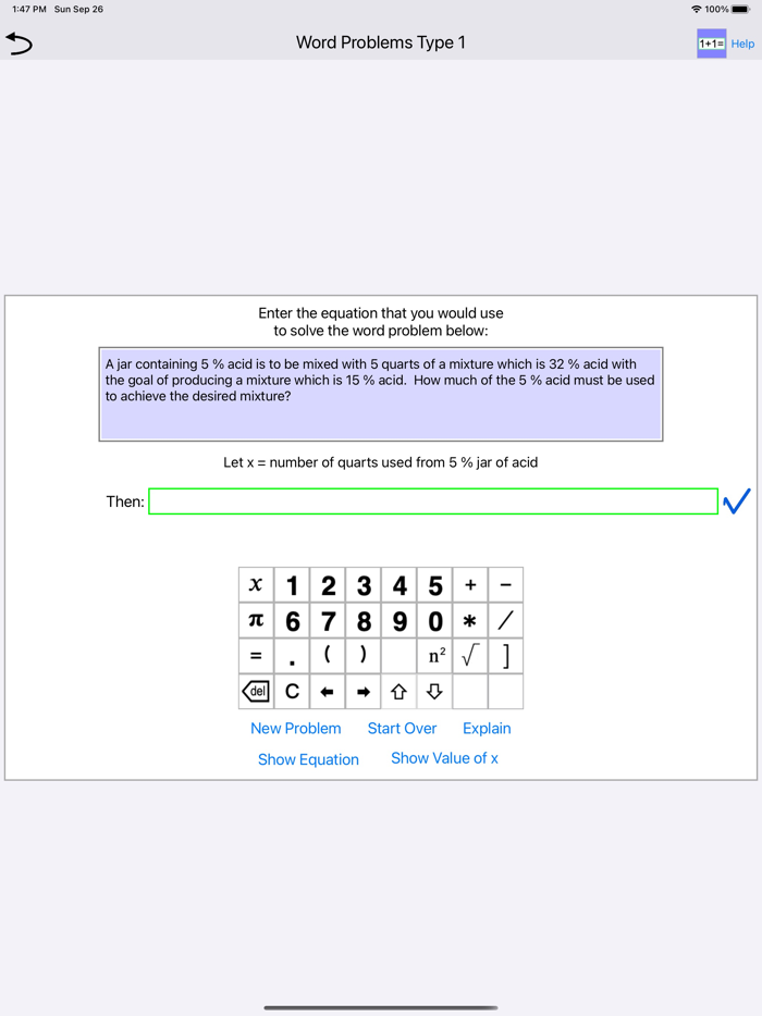 Practice Basic Algebra