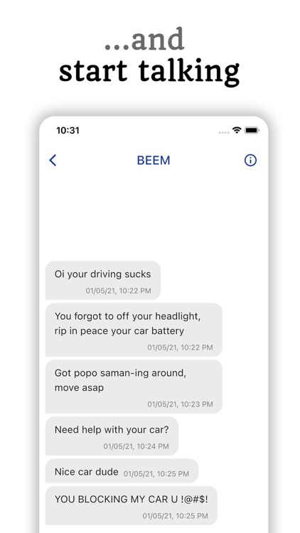 Beem - Chat with Car Plate screenshot-3