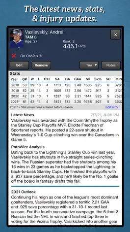 Game screenshot Fantasy Hockey Draft Kit '21 hack