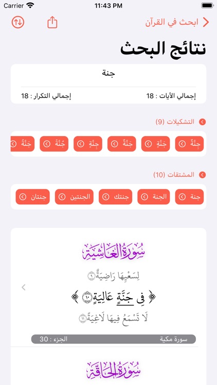 الفانوس - محرك بحث قرآني متقدم screenshot-3