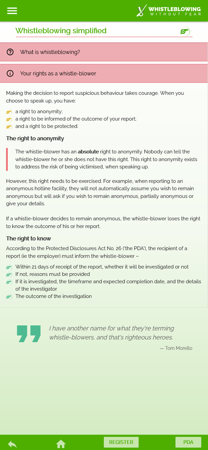 Whistleblowing Without Fear