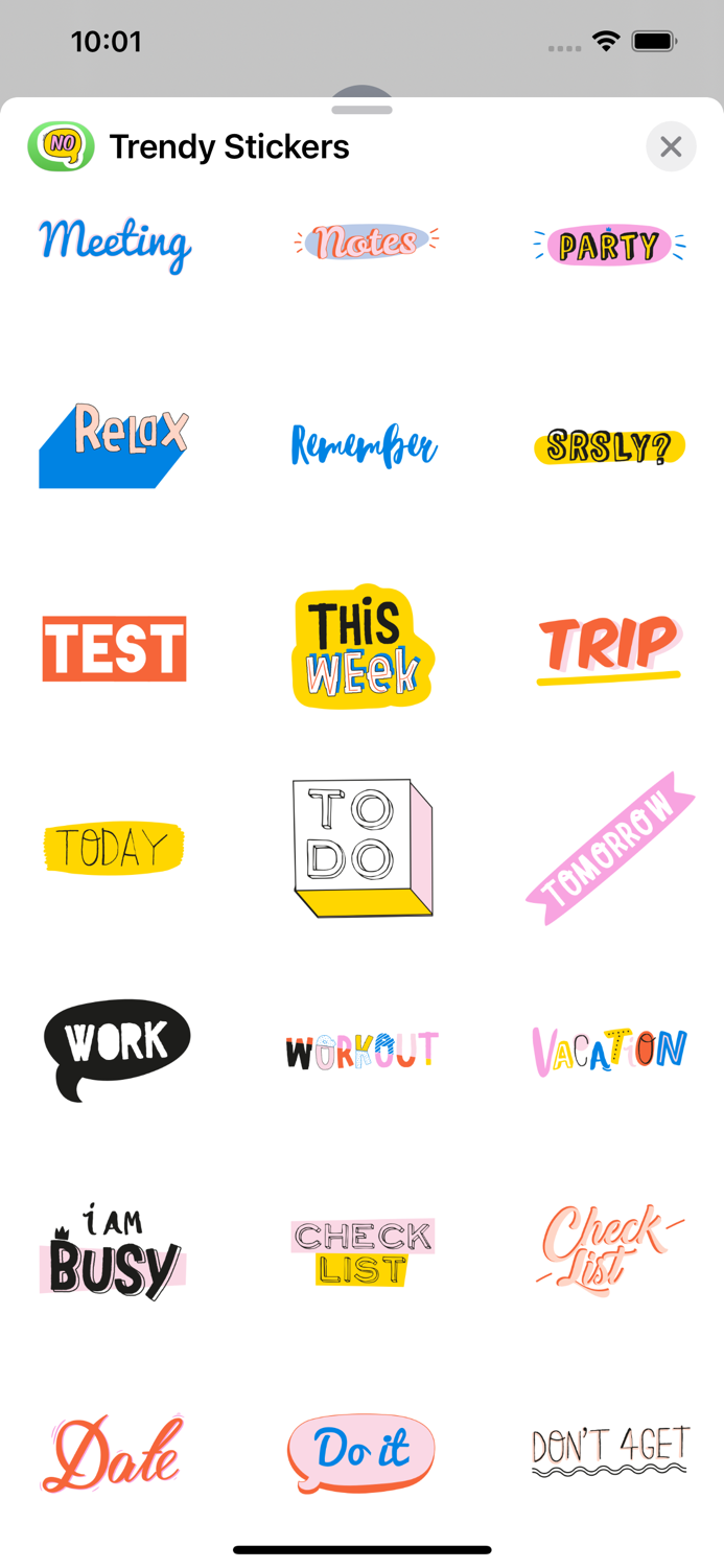 Trendy stickers
