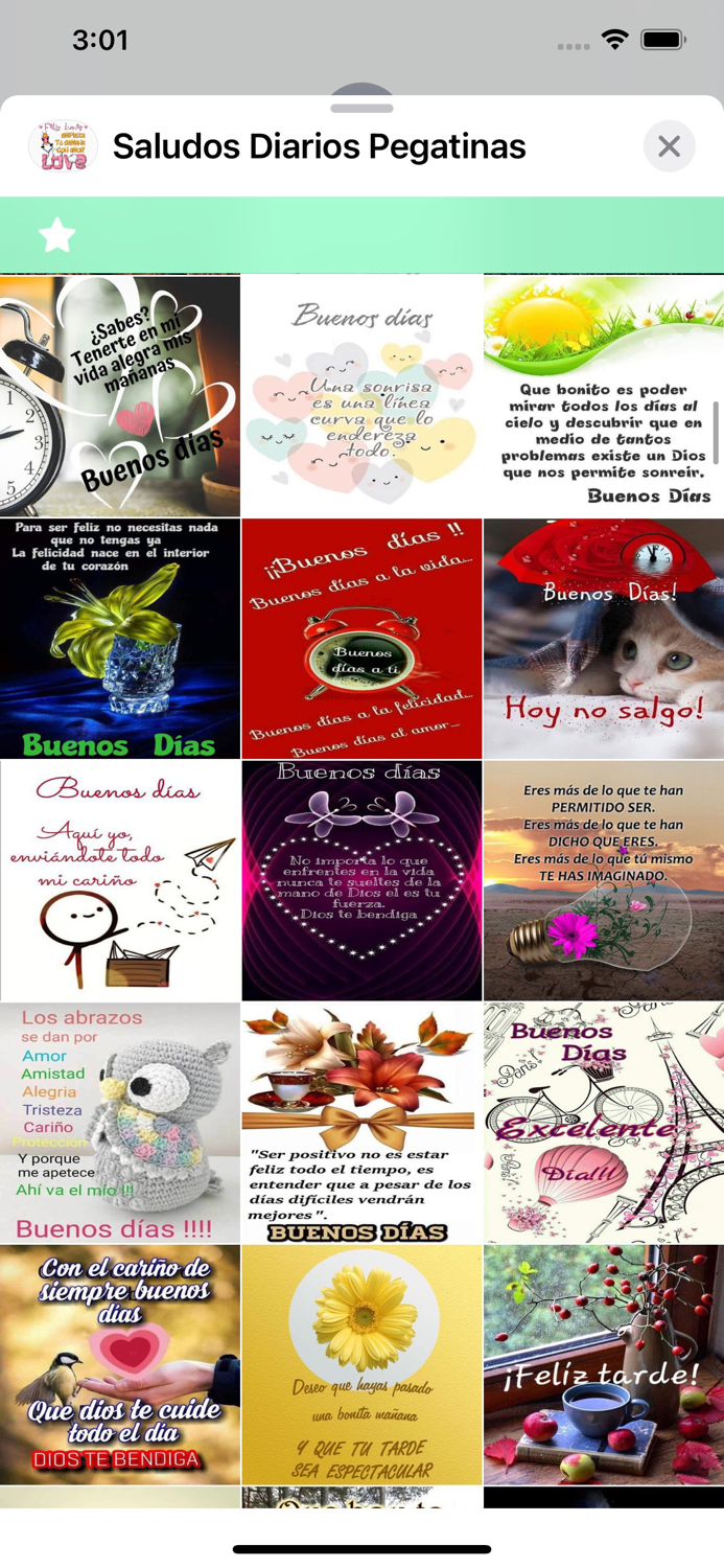 Saludos Diarios Pegatinas