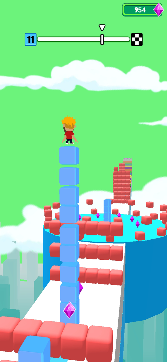 Cube run 3d stack cube surfer