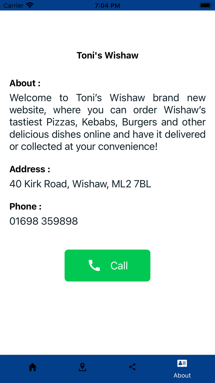 Tonis Wishaw Takeaway