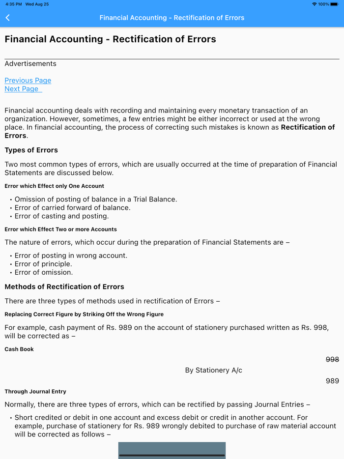 Financial Accounting Tutorial