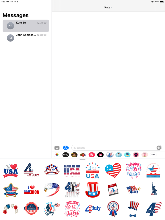 Happy 4th of July Stickers