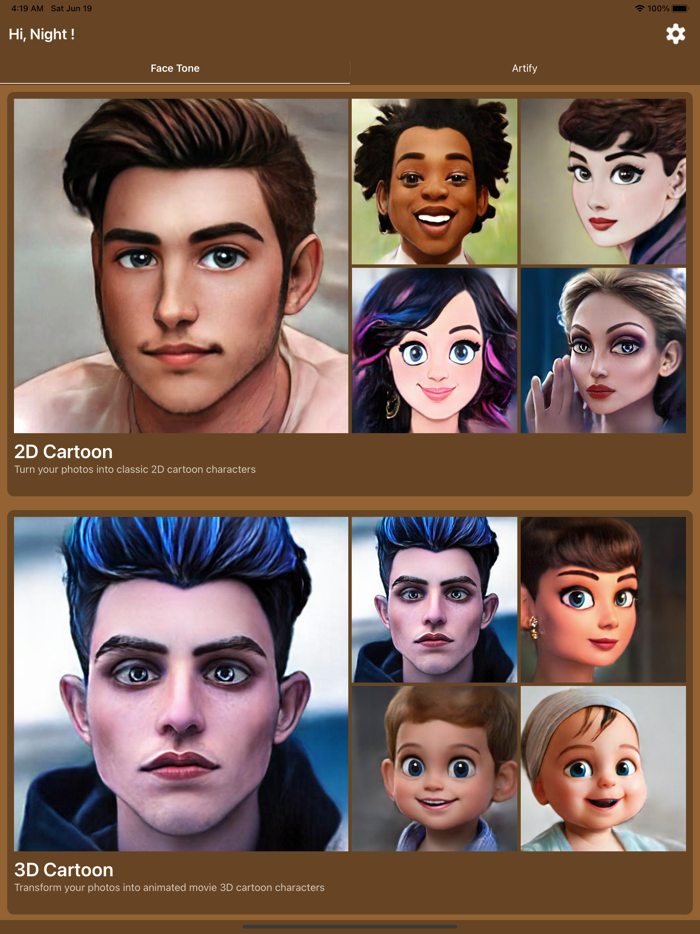 AI Artist Face Cartoon Photo