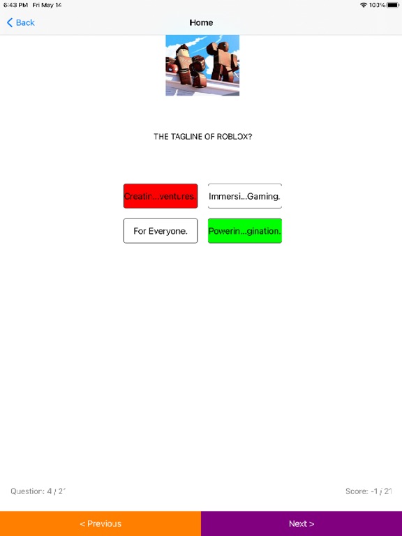 Screenshot #5 pour ROBUX Quiz - Roblox Codes