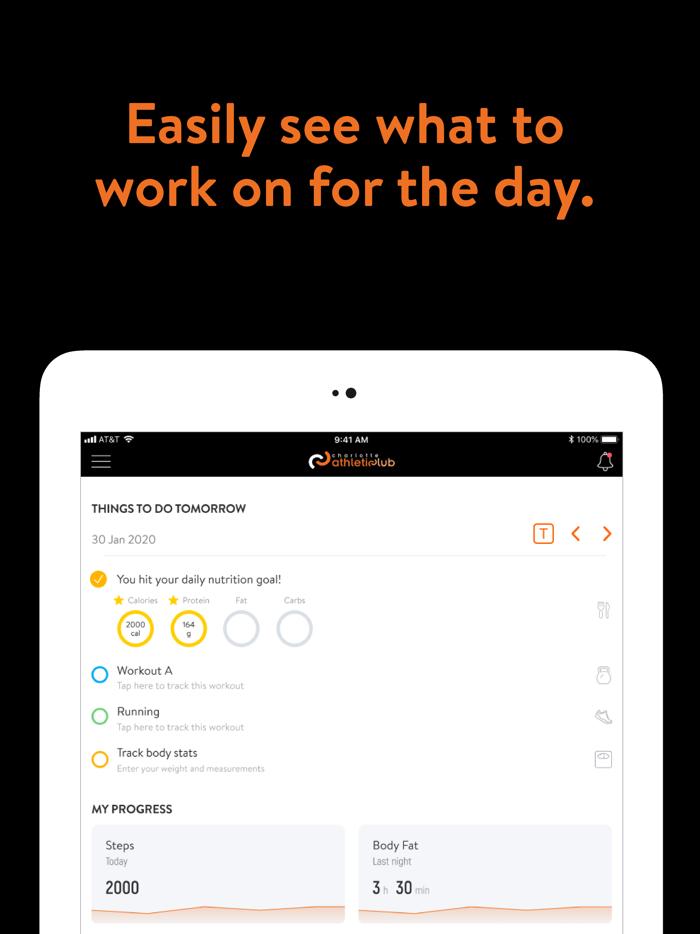 Charlotte Athletic Club App