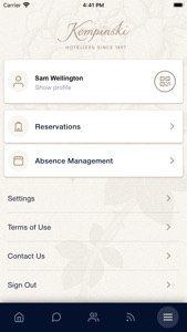 Kempinski@Work App screenshot #1 for iPhone