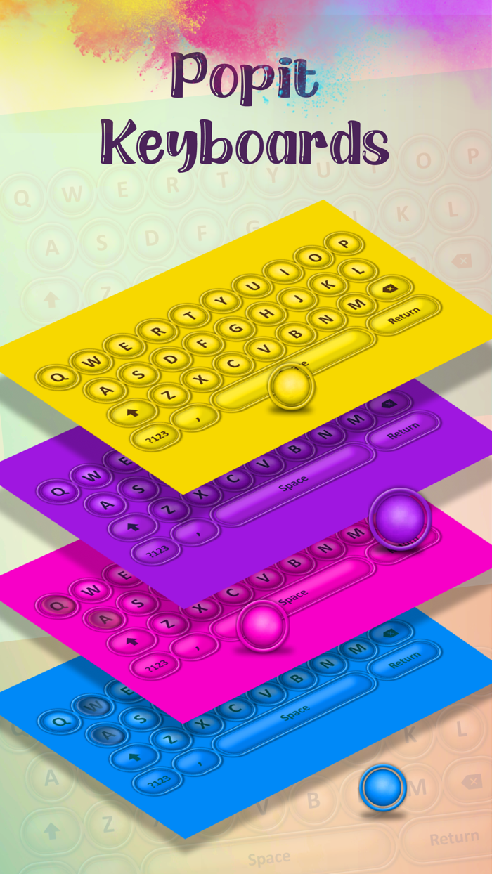 Pop It Fidget Keyboard Buttons