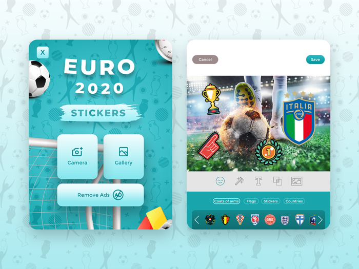 Euro 2020 - Soccer Stickers