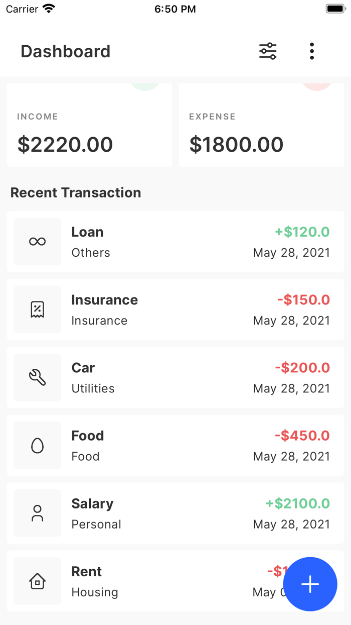 Money Tracker  Expenses