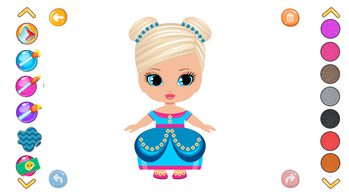 Doll Dresses Coloring Book