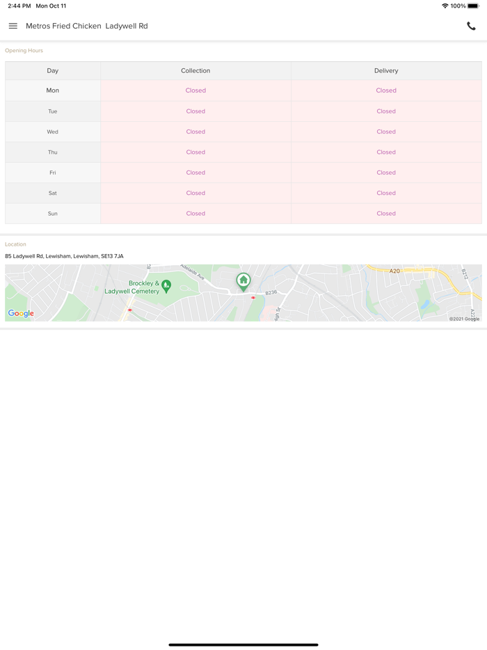Metros Fried Chicken Ladywell