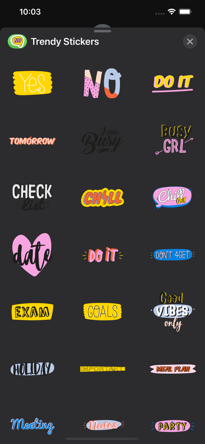 Trendy stickers