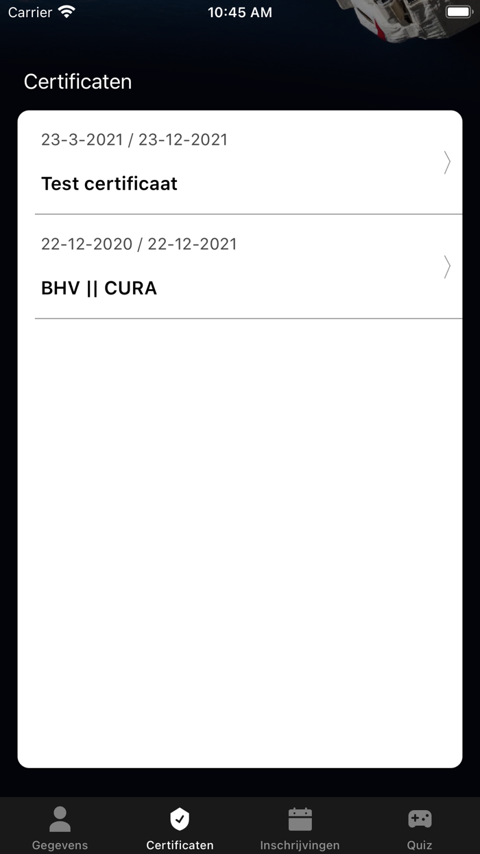 CURA Cursisten App