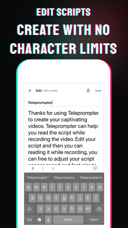 Teleprompter - Video Caption