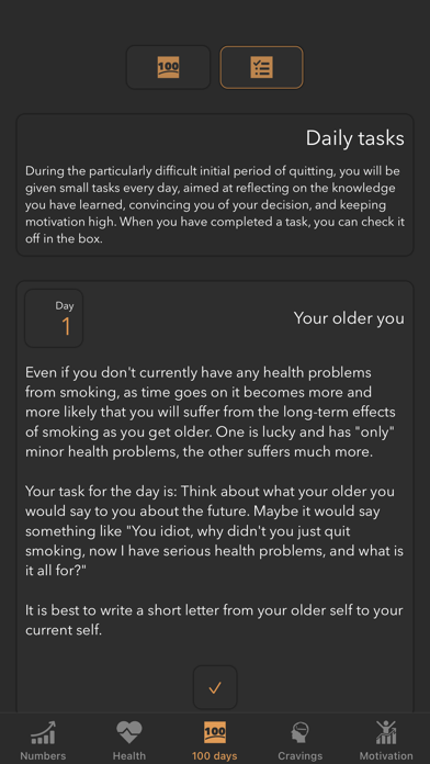 Stoppen met roken iPhone app afbeelding 5