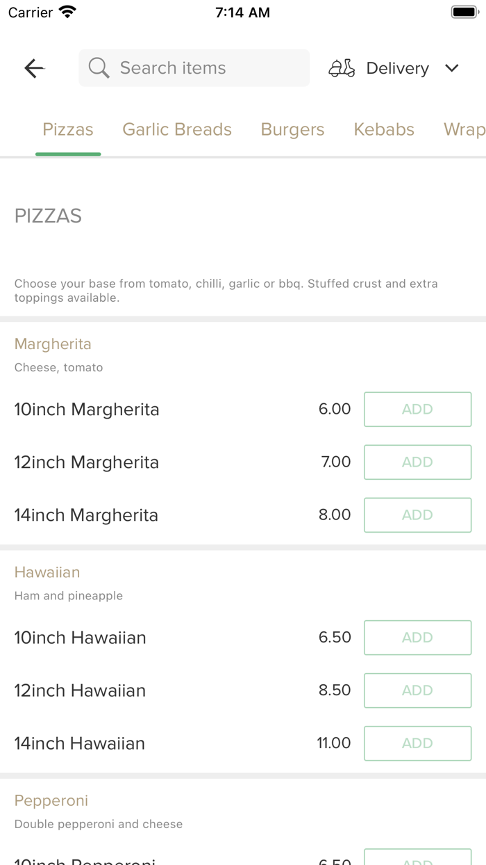 Alis Kebab and Pizza House.