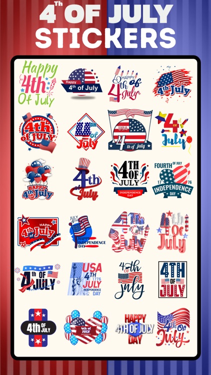 Happy 4th of july Stickers ^_^