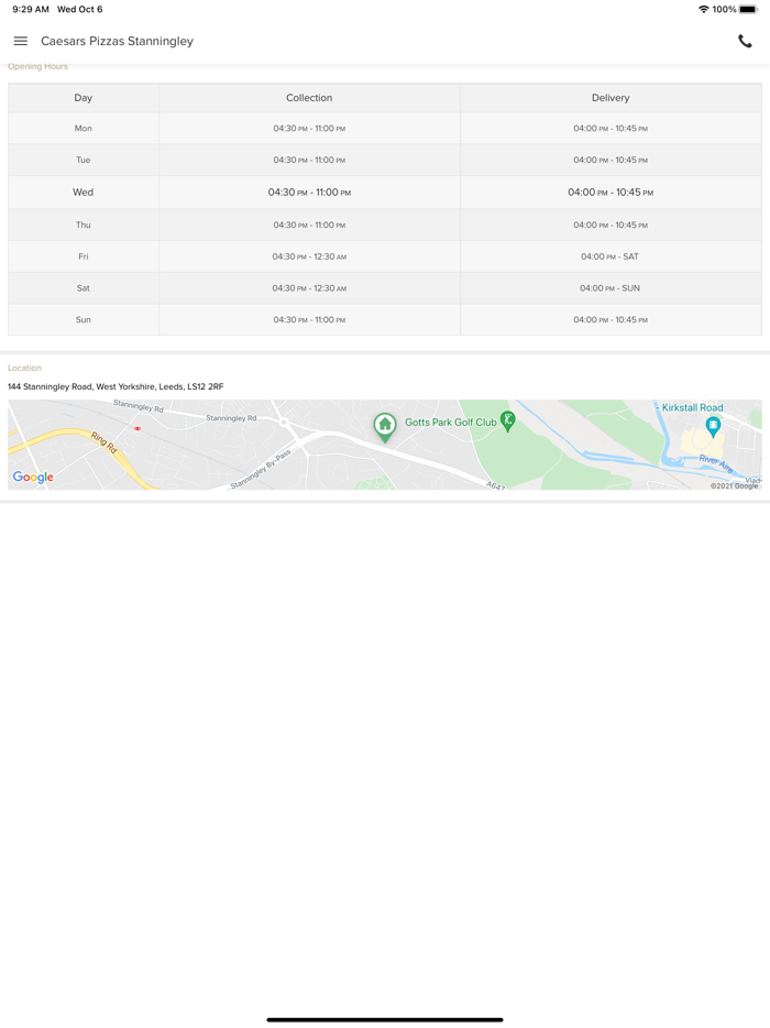 Caesars Pizzas Stanningley,