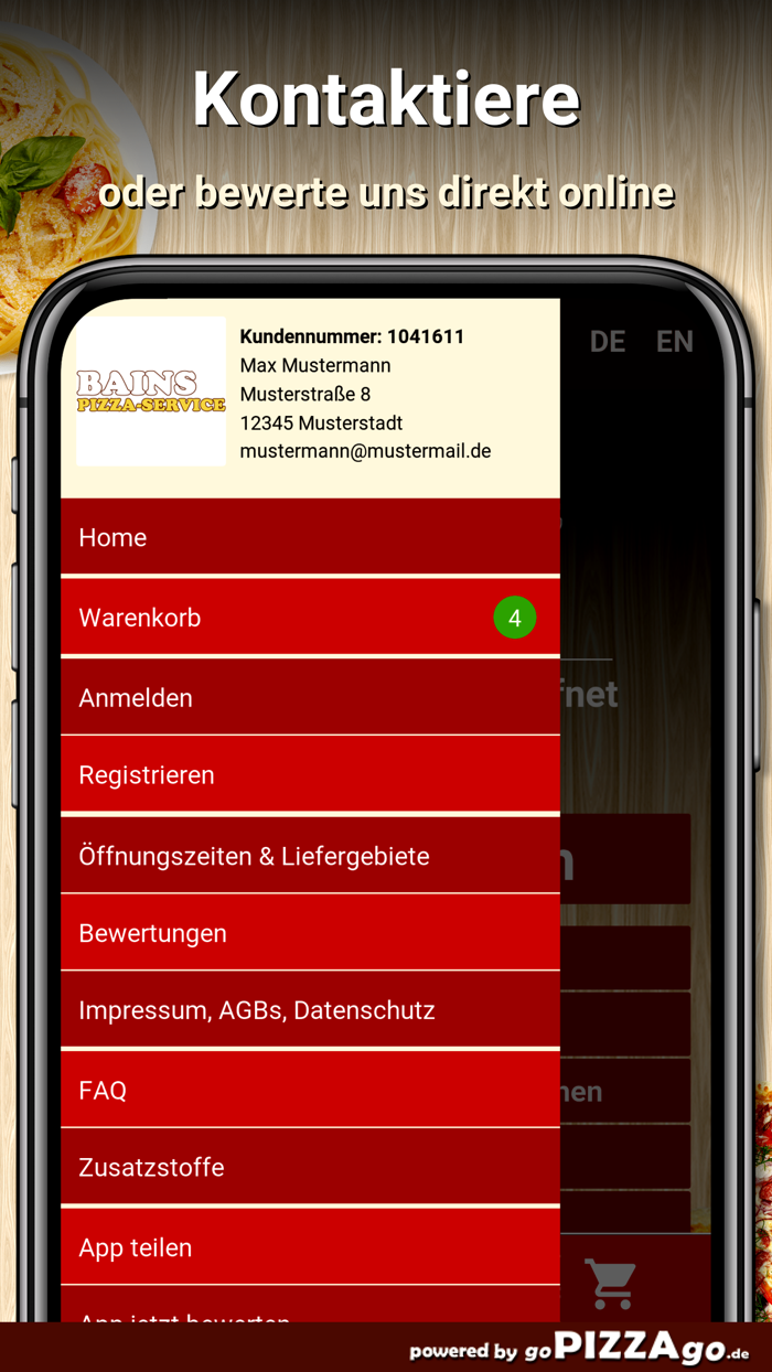 Bains Pizza-Service Pforzheim