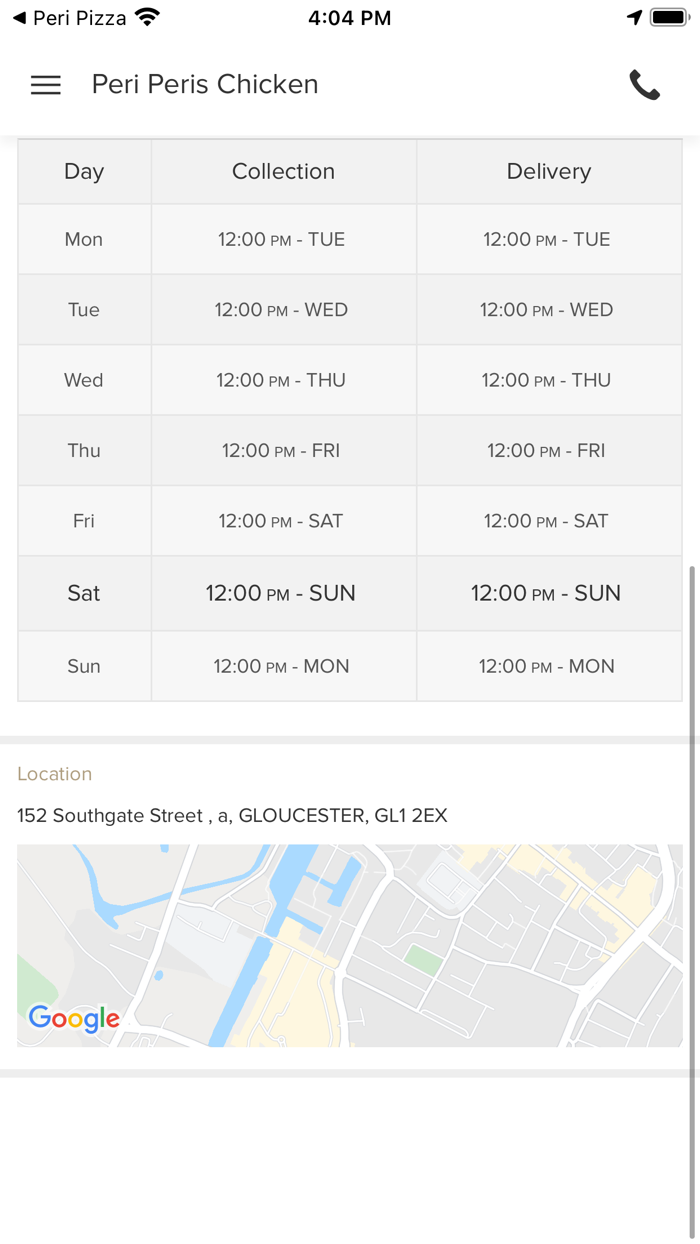 Peri Peris Chicken Gloucester