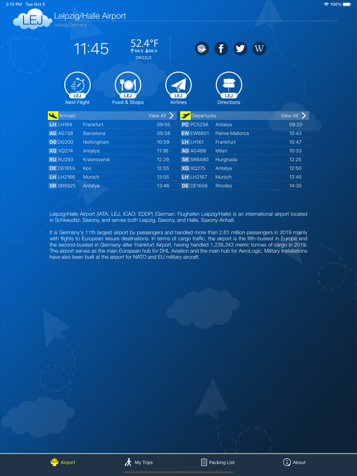 Leipzig Airport LEJ  Radar