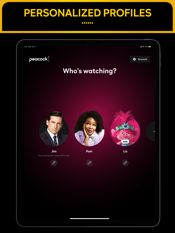 iPad Image of Peacock TV: Stream TV & Movies